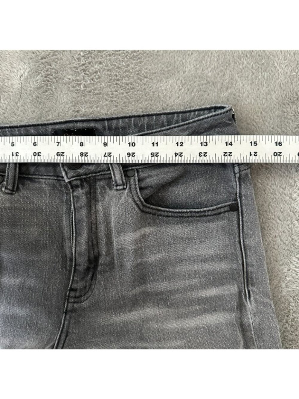 Quince Bella Stretch Straight Leg Relaxed Jeans Women's 27 Stonewashed Gray - Picture 6 of 9